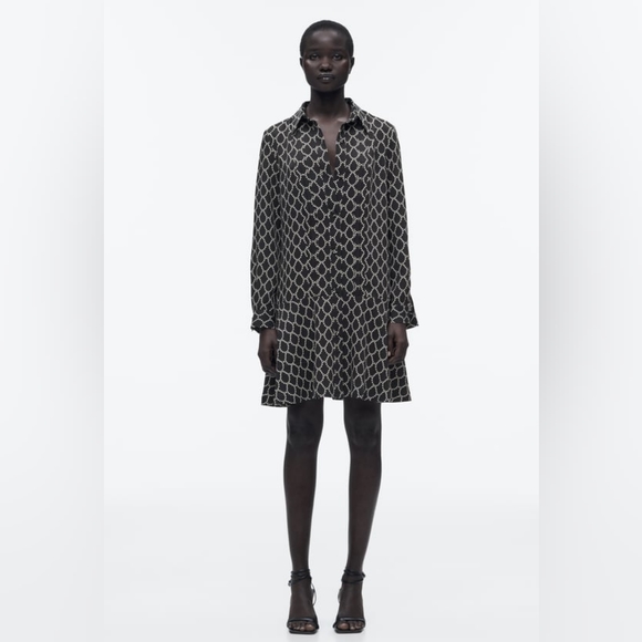 NWT Zara Geometic Printed Dress - 2559-717 - Picture 1 of 10